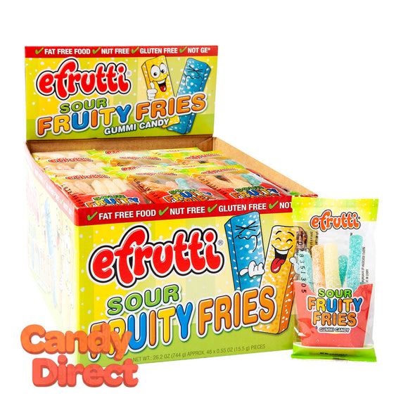 Efrutti Sour Fruity Fries Gummi 0.55oz - 48ct