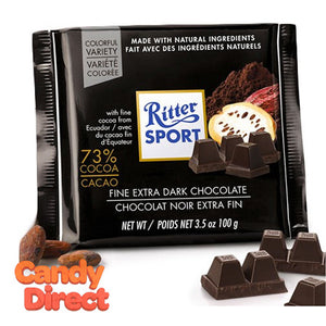 Extra Fine Dark Chocolate 73% Ritter Sport - 9ct