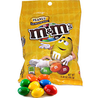 M&M's Peanut Peg Bags - 12ct