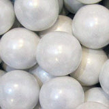 White Shimmer Bubble Gum Balls - 2lb