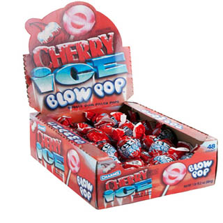 Cherry Ice Blow Pops - 48ct Box