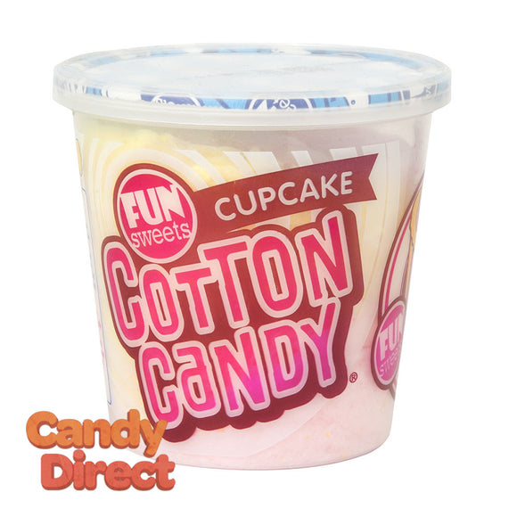 Fun Cupcake Cotton Candy Sweets 1.5oz Tub - 18ct