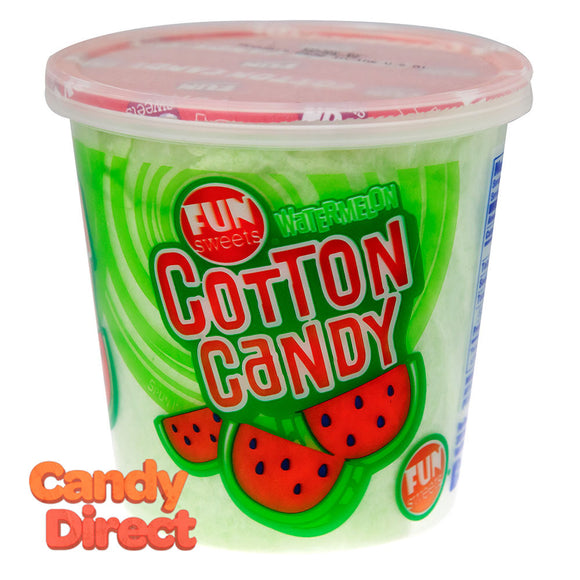 Fun Watermelon Cotton Candy Sweets 1.5oz Tub - 18ct