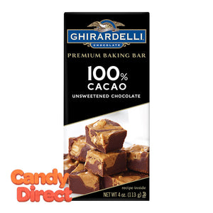 Ghirardelli Bars 100% Cacao Unsweetened Baking 4oz - 12ct