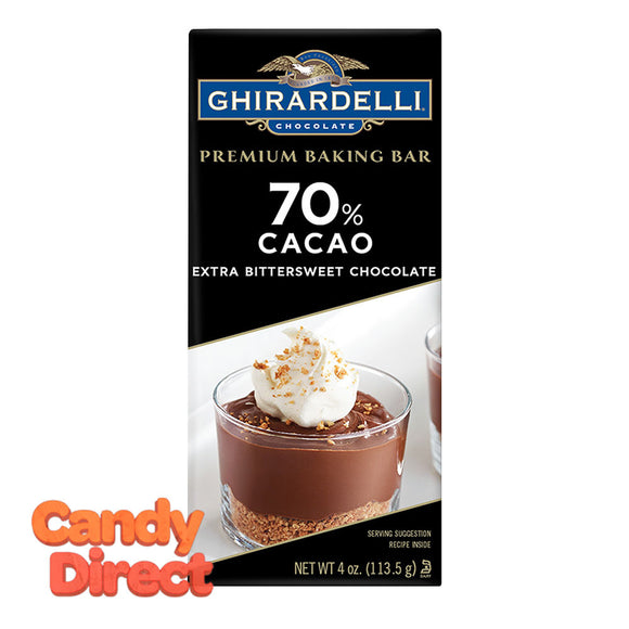 Ghirardelli Bars 70% Cacao Baking 4oz - 12ct