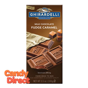 Ghirardelli Fudge Caramel Milk Chocolate 3.5oz Bar - 12ct