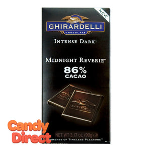 Ghirardelli Midnight Reverie Intense 86% Dark Chocolate 3.1oz Bar - 12ct