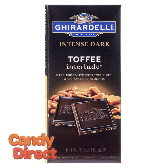 Ghirardelli Toffee Interlude Intense Dark Chocolate 3.5oz Bar - 12ct