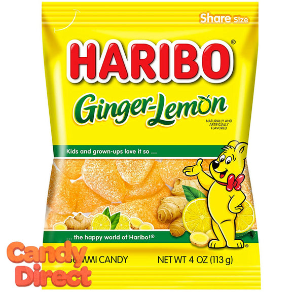 Ginger Lemon Haribo Gummi Candy 5oz Bag - 12ct
