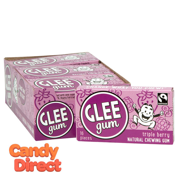 Glee Triple Berry Natural Chewing Gum - 12ct