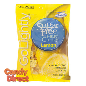 Go Lightly Candy Sugar Free Lemon Hard 2.75oz Peg Bag - 12ct
