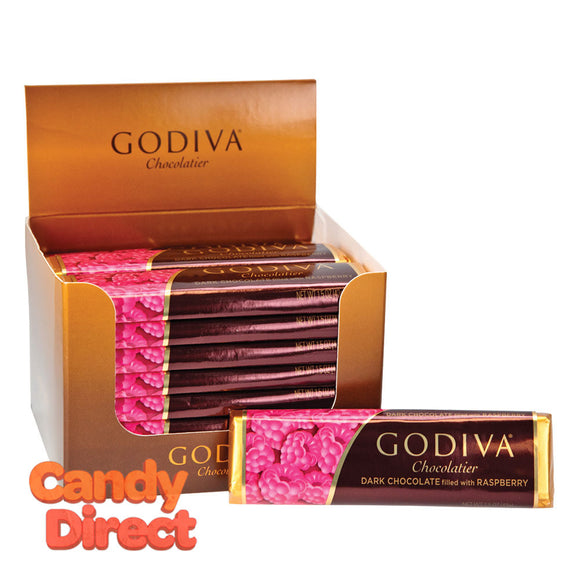 Godiva Dark Chocolate Filled With Raspberry 1.5oz Bar - 24ct