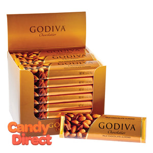 Godiva Milk Chocolate With Almonds 1.5oz Bar - 24ct