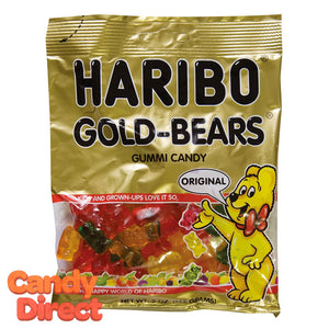 Gold Bears Haribo Gummi Candy 5oz Bags - 12ct