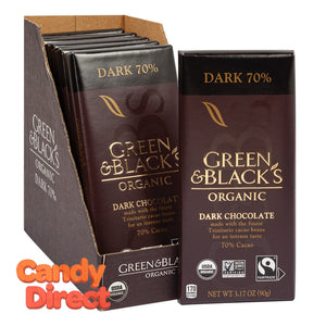 Green & Black 70% Dark Chocolate Organic 3.17oz - 10ct