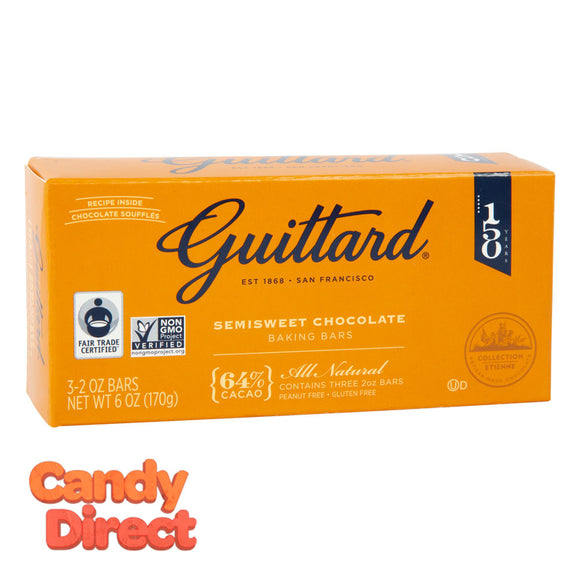 Guittard Baking Bar Semi Sweet Chocolate 6oz Box - 12ct