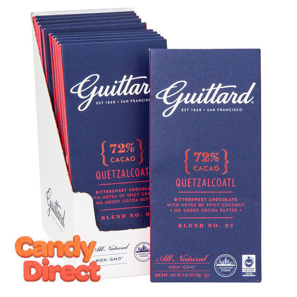 Guittard Quetzalcoatl Semi Sweet Chocolate 2.65oz Bar - 12ct