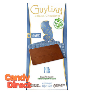 Guylian Milk Chocolate No Sugar Added 3.5oz Bar - 12ct