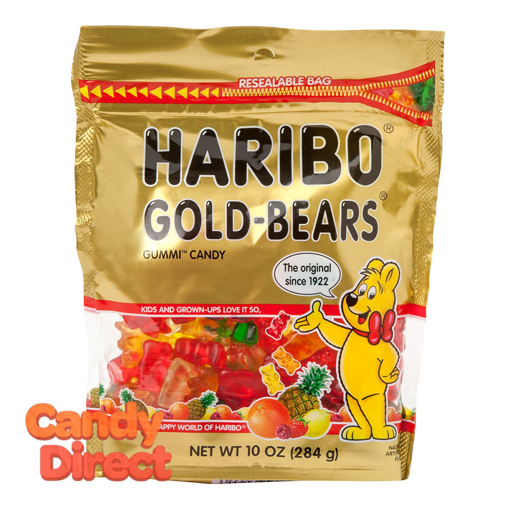 Haribo Gummi Candy Gold Bears 10oz Stand Up Bag - 8ct – ND-34308
