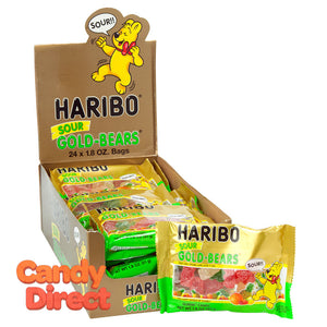 Haribo Gummi Candy Sour Gold Bears 1.7oz Bag - 24ct