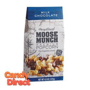 Harry & David Munch Popcorn Milk Chocolate Moose 4.5oz Gable Box - 6ct