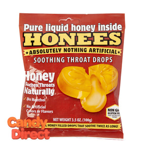 Honees Throat Drops Honey Soothing 20 Pc Peg Bag - 12ct