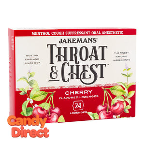Jakemans Cough Drops Throat & Chest Cherry 24 Pc 3oz Box - 6ct