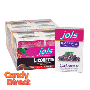 Jols Licorette Pastille Sugar Free Black Currant 0.88oz Box - 12ct
