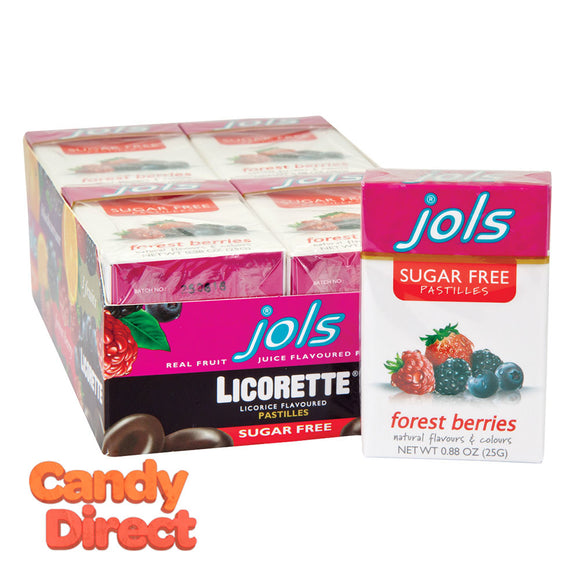 Jols Licorette Pastille Sugar Free Forest Berries 0.88oz Box - 12ct