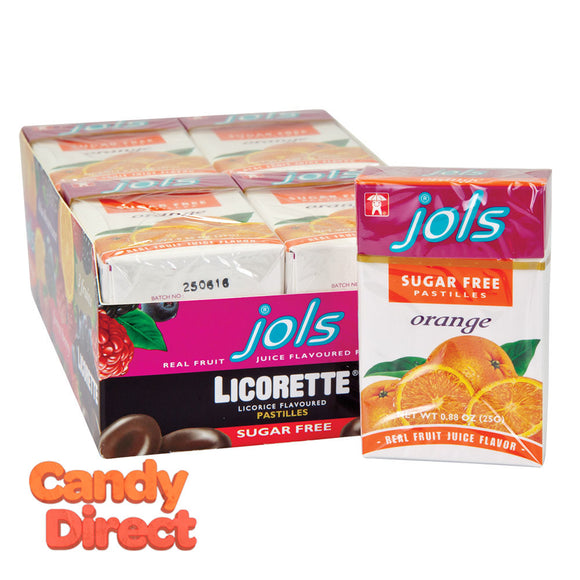 Jols Licorette Pastille Sugar Free Orange 0.88oz Box - 12ct