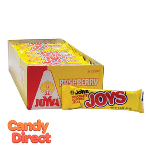 Joyva Joys Covered Raspberry Jelle Chocolate 1.5oz Bar - 36ct