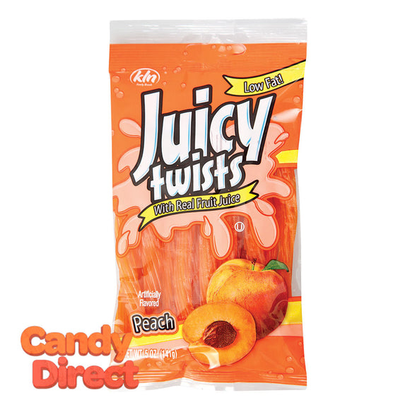 Juicy Twists Peach 5oz Peg Bag - 12ct