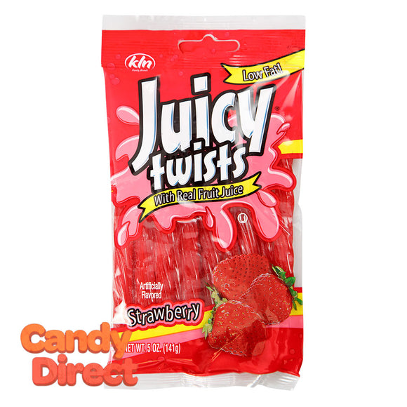 Juicy Twists Strawberry 5oz Peg Bag - 12ct
