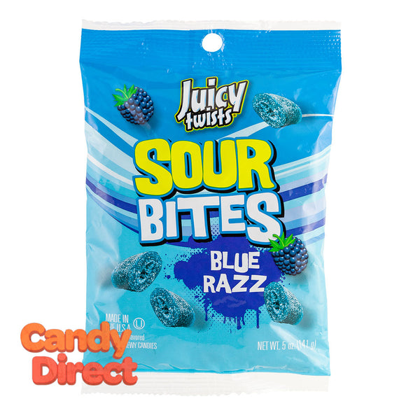 Kenny's Bites Blue Razz Juicy Twists Sour 5oz Peg Bag - 12ct