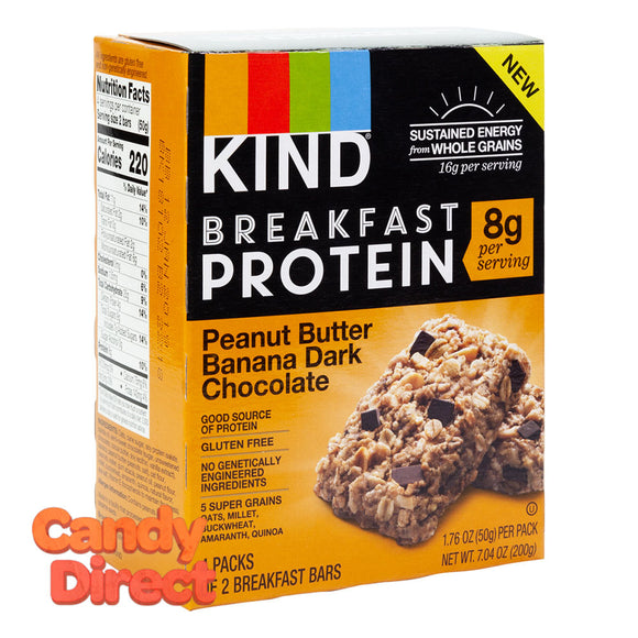 Kind Breakfast Protein Peanut Butter Banana Dark Chocolate Bar 7.04oz Box - 8ct