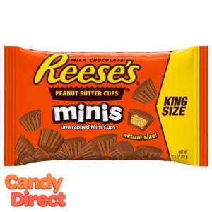 King Size Reese's Mini Unwrapped Peanut Butter Cups - 16ct
