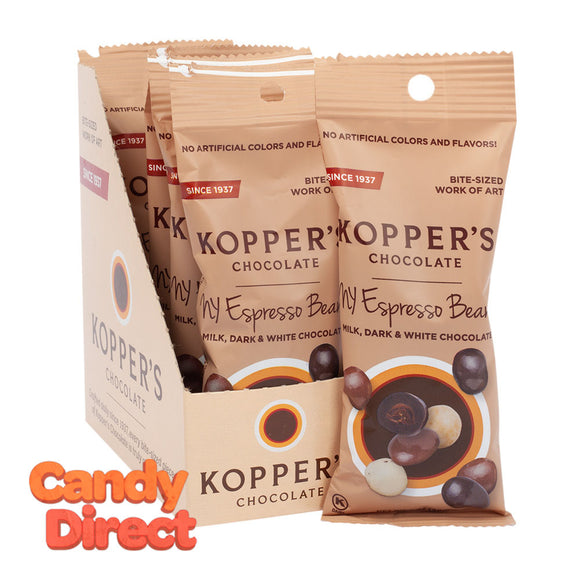 Koppers Chocolate Ny Espresso Beans Mix 2oz Bag - 6ct