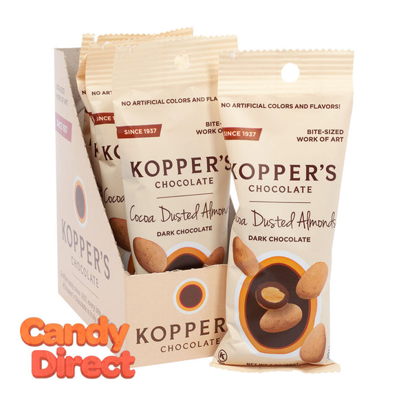 Koppers Dark Chocolate Cocoa Dusted Almonds 2oz - 6ct