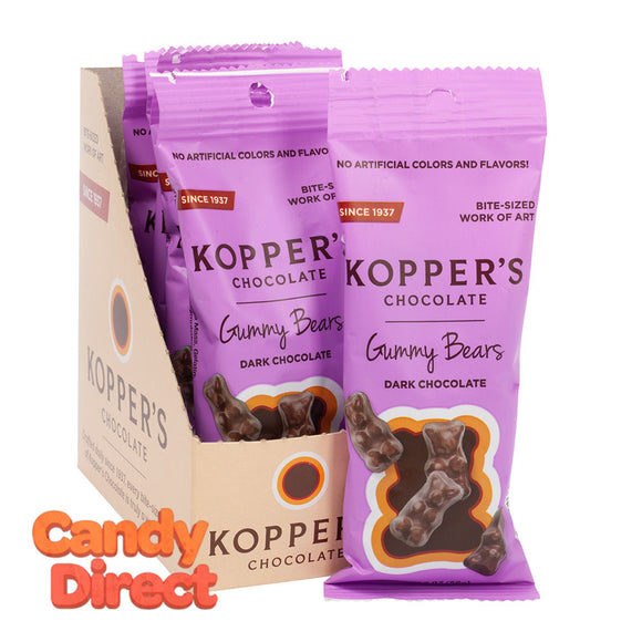 Koppers Dark Chocolate Gummy Bears 2oz - 6ct