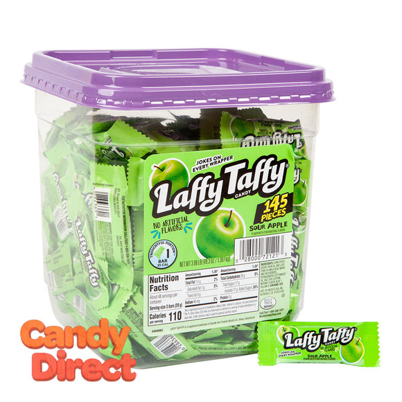 Laffy Mini Sour Apple Tub Taffy - 145ct