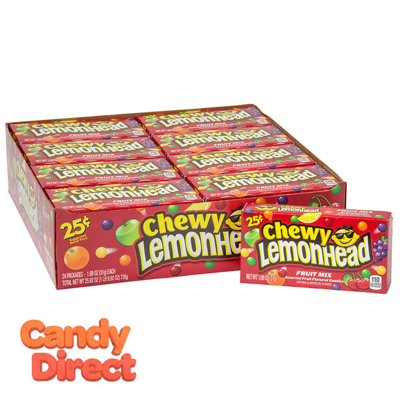 Lemonhead Chewy Fruit Mix Preprice 0.8oz Box - 24ct