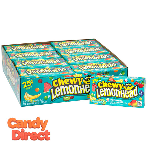 Lemonhead Chewy Tropical Preprice 0.8oz Box - 24ct