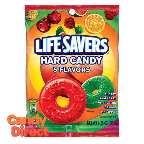 Lifesavers Candy 5 Flavor 6.25oz Peg Bag - 12ct