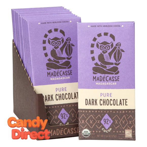 Madecasse Bars 92% Dark Chocolate 2.64oz - 12ct