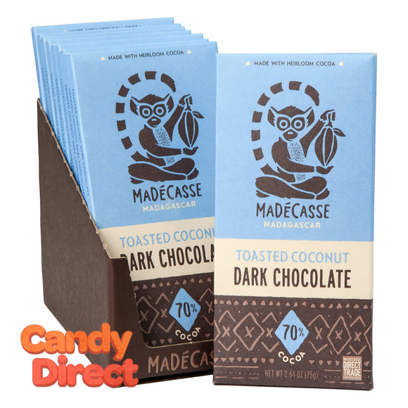 Madecasse Toasted Coconut Dark Chocolate 2.64oz Bar - 10ct