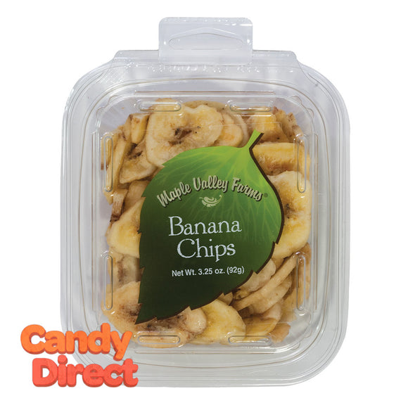 Maple Valley Farms Chips Banana 3.25oz Peg Tub - 6ct