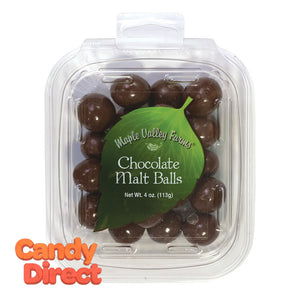 Maple Valley Farms Malt Balls Chocolate 4oz Peg Tub - 6ct