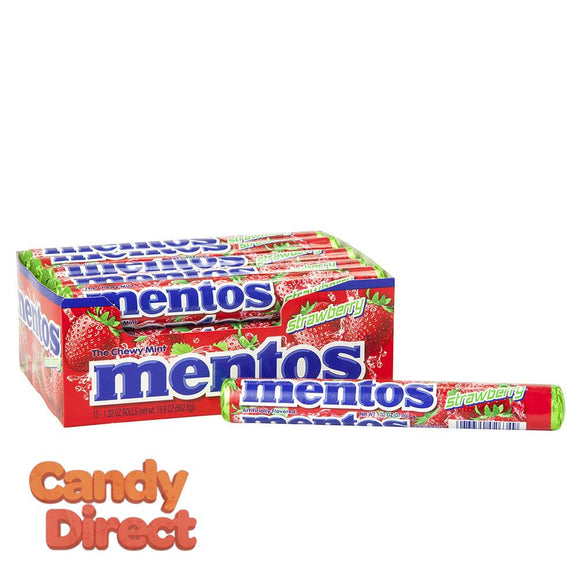 Strawberry Mentos Rolls - 15ct