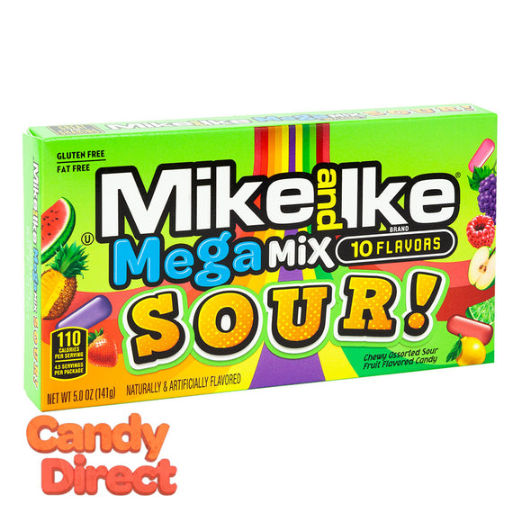 Mike And Ike Mega Sour Mix 5oz Theater Box - 12ct