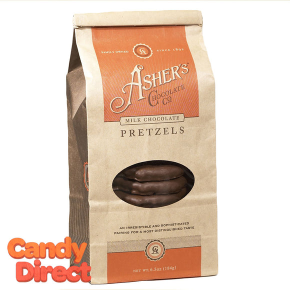 Milk Chocolate Covered Pretzels - 12ct Asher's Coffee Bags